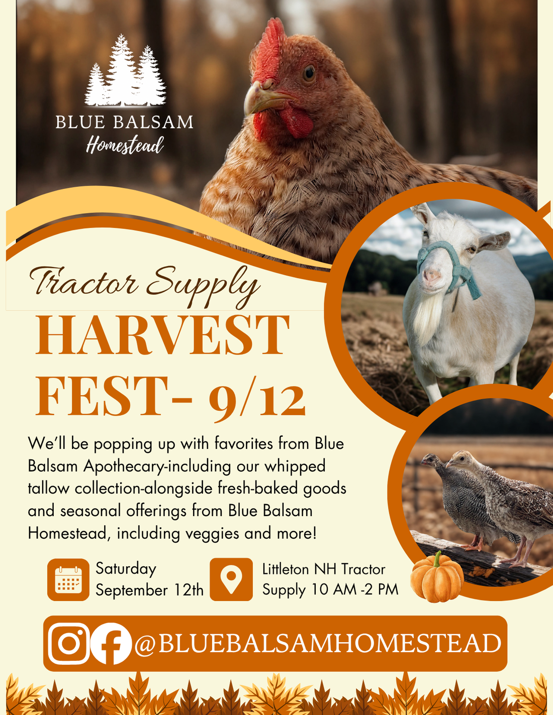Come See Us at the Tractor Supply Harvest Fest on September 12th, 2026!