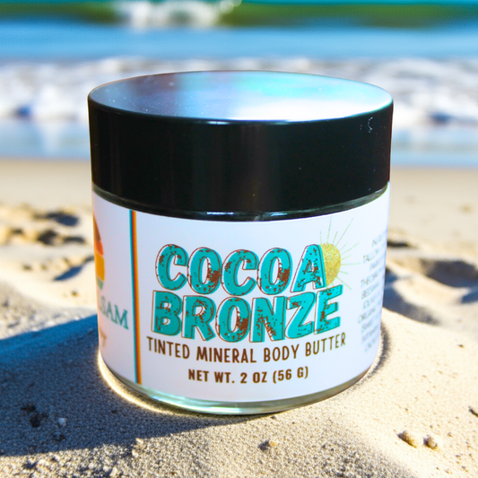 Cocoa Bronze Mineral Body Butter | Whipped Tallow Sunscreen l Organic Grass fed Tallow Butter | Nonnano Zinc l Tallow Skincare l