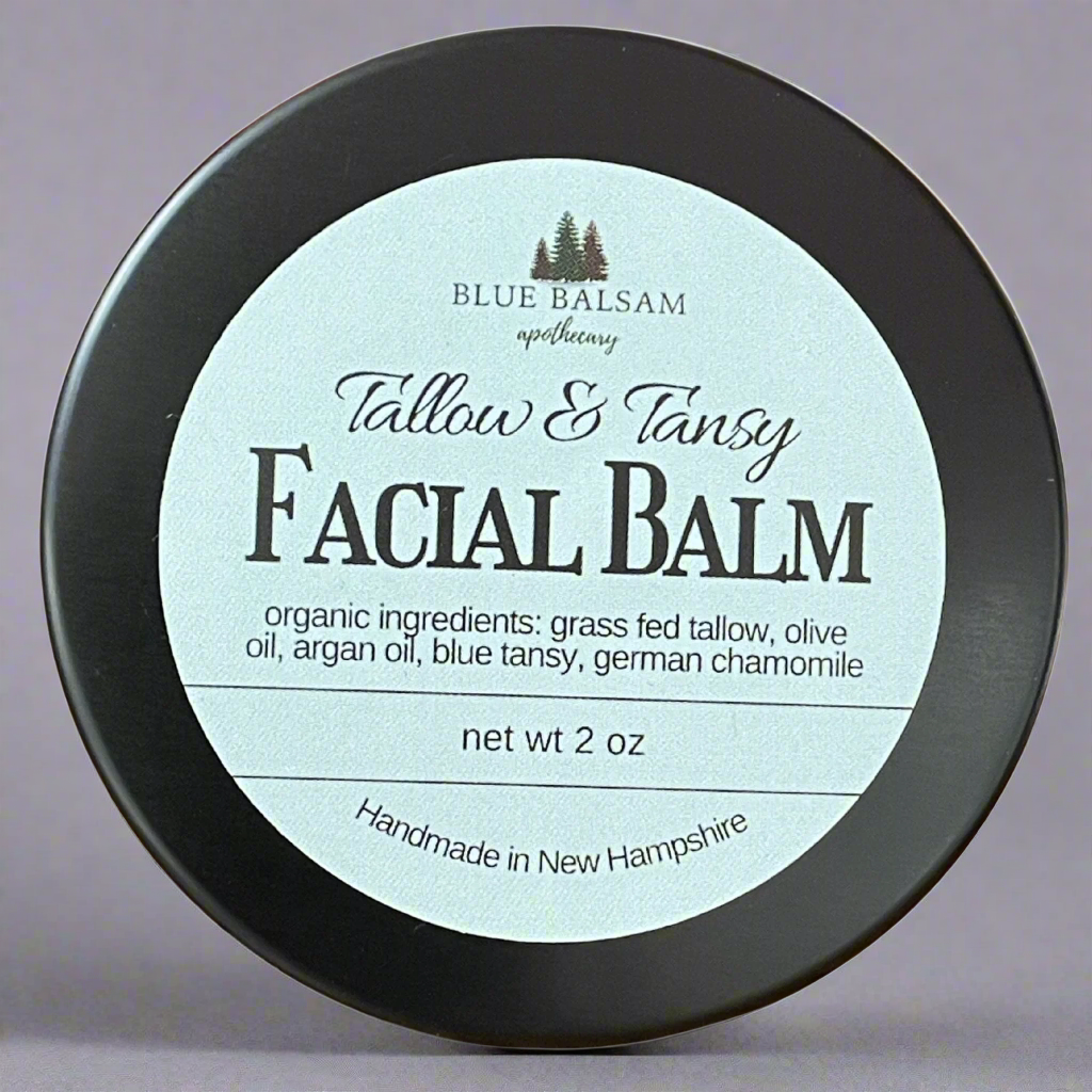 Blue Tansy & Tallow Face Balm | Facial Moisturizer | Organic | New Hampshire Made |